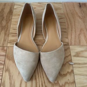 Jcrew Flats - suede nude